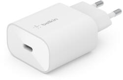 Belkin BOOST CHARGE 25W USB-C PD PPS Egyes Fali Töltő 1m C-típusú - Villám Kábel - Fehér
