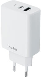 Maxlife MXTC-10-20AC PD QC töltő 1x USB-C 1x USB 20W fehér