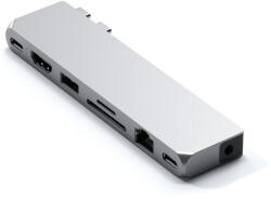 Satechi Pro Hub Max (1xUSB4, 1x HDMI 4K 60Hz, 1xUSB-A3.0, 1x micro/SD, 1xEthernet, 1xUSB-C, 1xAudio) - Ezüst