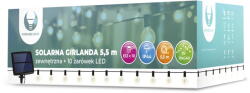 Forever Light Napelemes Füzér 5, 5m + 10 LED izzó filament átlátszó E12 G40 IP44