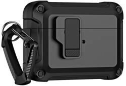 Hurtel Airpods 4 Pro Armor Tok karabinerrel - Fekete