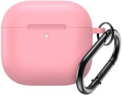 Hurtel Szilikon tok Airpods 4-hez karabinerrel - Rózsaszín - smartdiszkont