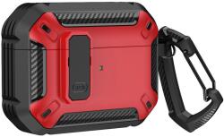 Hurtel AirPods 4 Armor Case karabinerrel - Piros tok