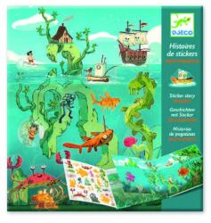 DJECO Planse cu abtibilduri repozitionabile - Aventuri pe mare (DJ08953)