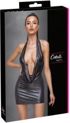 Cottelli Collection Party - rochie cu guler la gât (argintie) - M (27181976031)