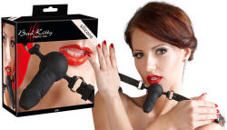 Bad Kitty - mușcătură pentru gură cu dildo mic - silicon negru