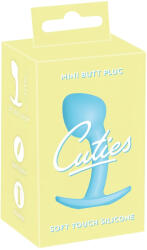 Cuties Mini Butt Plug - dop anal din silicon (albastru, 2, 6 cm)