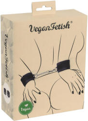Fetish Vegan Fetish - cătușe pentru încheieturi - lanț scurt - negru