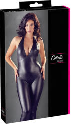 Cottelli Collection Party - salopetă sexy lucioasă - negru (27305101021)