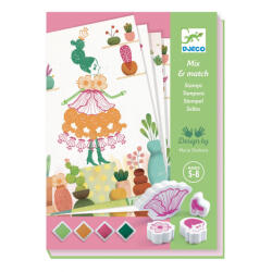 DJECO Joc creativ cu stampile - Fete flori (DJ08741)
