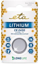 ETA Lítium akkumulátor ETA PREMIUM CR2430, csomagolás 1 db (CR2430LITH1) (ETACR2430LITH1)
