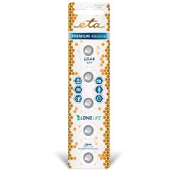 ETA Alkáli akkumulátor ETA PREMIUM ALKALINE LR44, csomagolás 5db (LR44PREM5) (ETALR44PREM5)