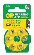 GP Batteries GP Hearing Aid ZA10 (7005ZD, PR70) Cink-levegő hallókészülék elem 6db/bliszter (B3510) - iconink