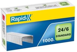Rapid Tűzőkapocs, 24/6, horganyzott, RAPID "Standard", 1000db/doboz (24855600) - iconink