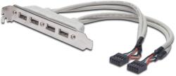ASSMANN USB Slot Bracket cable, 4x type A-2x10pin IDC (AK-300304-002-E) - iconink