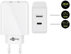 Goobay 1xUSB C + 1xUSB2.0 USB Wall Quick Charge White (44961)