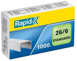 Rapid Tűzőkapocs, 26/6, horganyzott, RAPID "Standard", 1000db/doboz (24861300) - iconink