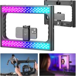 Neewer A111 II RGB LED-es videostabilizáló ketrec okostelefonokhoz BT triggerrel (10102117)