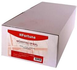Fortuna Iratspirál műanyag FORTUNA 12mm 56-80 lap fekete 100/dob - iconink