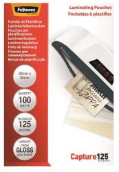 Fellowes Meleglamináló fólia, 125 mikron, 60x90 mm, fényes, 100 db, FELLOWES (5397402) - iconink