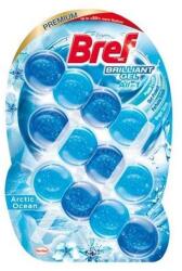 Bref WC-tisztítógél, 3x42 g, BREF "Brilliant gél", Arctic Ocean (23937) - iconink