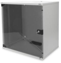 ASSMANN 19" 595x540x400 12U lapra szerelt üvegajtós szürke fali rack szekrény (DN-19 12-U-S-1)