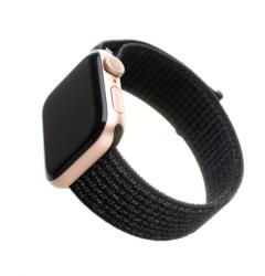 Fixed Nylon Strap Apple Watch 42/44/45mm, reflective Fekete (FIXNST-434-REBK) - iconink