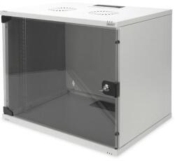 ASSMANN 19" 460x540x400 9U lapra szerelt üvegajtós szürke fali rack szekrény (DN-19 09-U-S-1) - iconink
