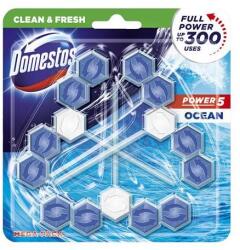 Domestos WC fertőtlenítő, 3 db-os, DOMESTOS "Power 5", óceán (68595768)