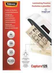 Fellowes Meleglamináló fólia, 125 mikron, A4, fényes, 100 db, FELLOWES (5307407) - iconink