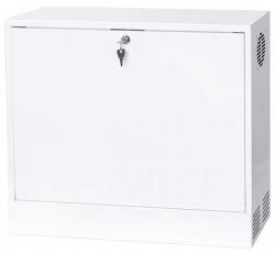 Stalflex CR19-3U-180-W 19" 3U 180mm mély fehér fém ajtós fali rack szekrény (CR19-3U-180-W) - iconink