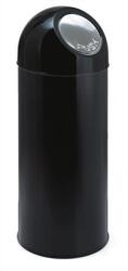 VEPA BINS Nyomófedeles szemetes, 55 l, fém, VEPA BINS, fekete (VB 470001 BLACK) - iconink