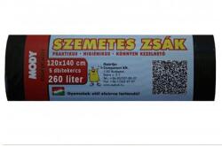 Mody 260l 120x140cm 40 mikr. 5 db/csomag háztartási szemeteszsák (MODY260) - iconink