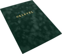 Bluering Oklevéltartó A4, prémium, arany nyomattal, Bluering zöld
