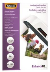 Fellowes Meleglamináló fólia, 80 mikron, 100x150 mm, fényes, 25 db, FELLOWES (5440602) - iconink
