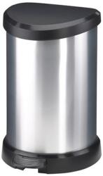 Keter Pedálos szemetes, fémhatású, 15 l, CURVER (169795) - iconink