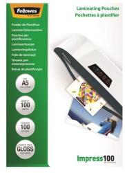 Fellowes Meleglamináló fólia, 100 mikron, A5, fényes, 100 db, FELLOWES (5351002) - iconink