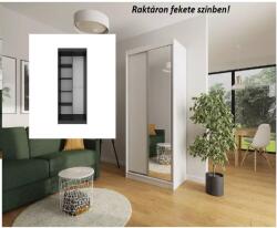 Meblohand NEW YORK 120 cm gardróbszekrény fekete színben - mindigbutor