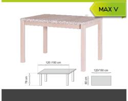 Meblohand MAX V étkezőasztal, dió színben