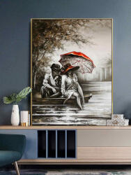  Szerelmes pár gyémántszemes kirakó - 30x40 cm