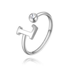 S'Agapõ S`Agapõ Inel stilat L din oțel cu cristal Click SCK183