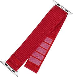 Fixed Sportos nylonszíj Apple Watch 38/40/41mm-es okosórához, tépőzár, piros (FIXNST2-436-RD) (FIXNST2-436-RD)