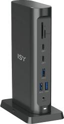 ISY 15 az 1-ben USB Type-C 3.1 5 Gbps multiport adapter, 2xHDMI, DP, LAN, Jack, SD, 135W PD (IDO-3000) (IDO-3000)