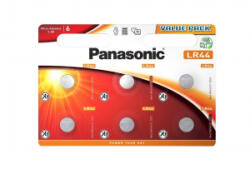 Panasonic Alkáli-mangán LR44 gombelem (6db/csomag) (LR-44EL/6BP) (LR-44EL/6BP)