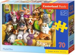 Castorland B-070176 - Játékos kiskedvencek - 70 db-os puzzle (B-070176)