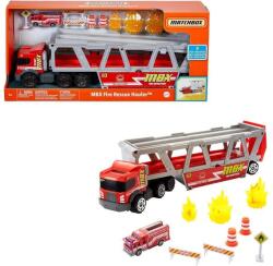 Mattel Matchbox Építőipari fuvarozó, tűzoltógéppel játékszett (HHJ12) (HHJ12)