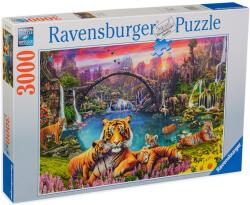 Ravensburger Пъзел Ravensburger от 3000 части - Тигър в рая (16719)