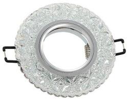 VITO Spot Light Fixture Recessed Mounted Round Palace-11 Gu5.3 Mr16 + 3W 180lm 4200K (Natural White) Chrome With Glass Φ100X22mm 201 (2012370)