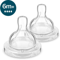 Philips SCY764/02 Etetőcumi Anti-colic gyors átfolyás 6hó+ 2 db (SCY764/02) - vitalcafe
