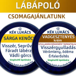 Kék-Lukács Kék Lukács természetes lábápoló csomag (visszér, érfalak támogatása) 100ml+55ml